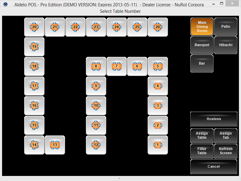 aldelo bahrain pos table layout