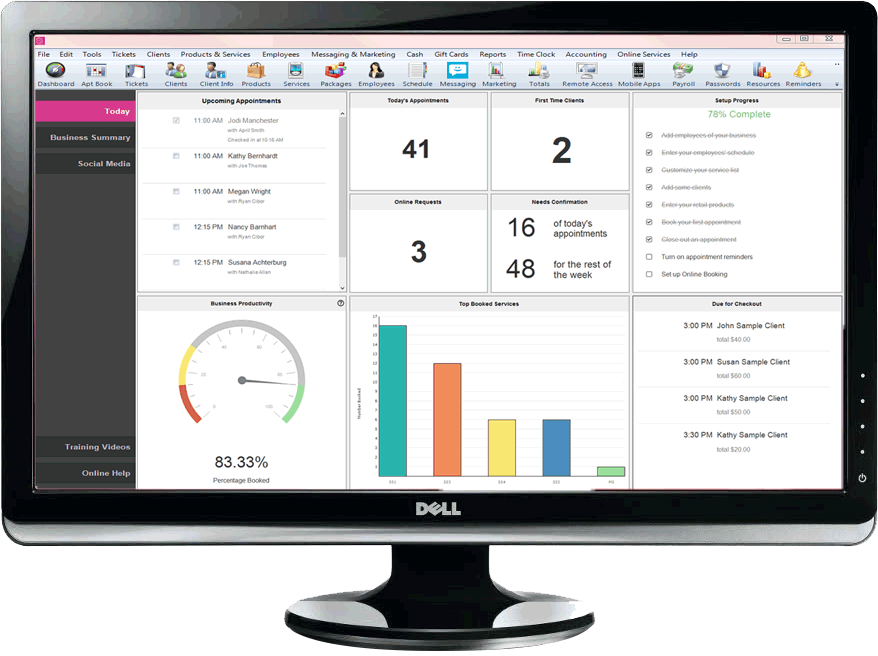 Salon Iris Dashboard